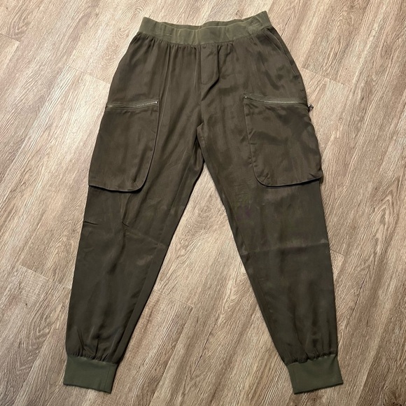 ATM Antony Thomas Melillo Army Green Utility Cargo Zipper Jogger Pants Size M - Picture 1 of 6